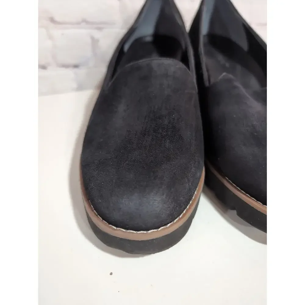Vionic Women's Size 10 Willa Wedge Water Repellent Black Suede Euro 41